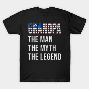 Grand Father Liberian Grandpa The Man The Myth The Legend - Gift for Liberian Dad With Roots From  Liberia T-Shirt